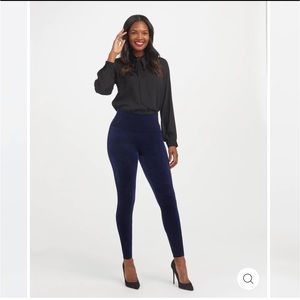 Spanx velvet lapis night leggings .
